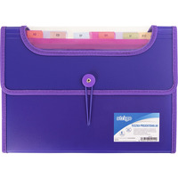 Teczka VFILE PP A4 z 6 przekadkami fioletowa SF031 STRIGO