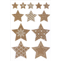 Ozdoby korkowe samoprzylepne GWIAZDY (12szt.) 254006 Galeria Papieru