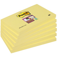 Bloczeki samoprzylepne POST-IT 76x127mm 12x90kart żółty Super Sticky (12sztuk) 70005197903 655-12SSCY-EU 3M