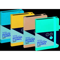 Notatnik z gumką A6 czarny kratka 150-1399 GRAND