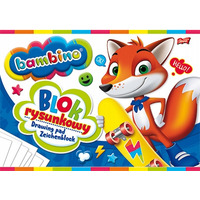 Blok rysunkowy szkolny A4 biay 20 kartek 80g BAMBINO