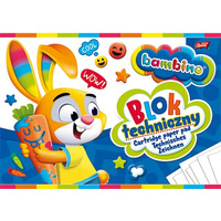 Blok techniczny szkolny A4 biay 10 kartek 190g BAMBINO