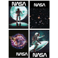 Zeszyt A5 32k kratka laminowany SPACE ADVENTURE z lakierem wybirczym St.Majewski