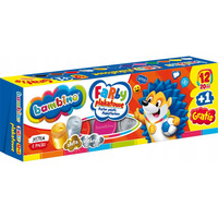Farby plakatowe dla dzieci Zestaw 12 kolorw x 20ml + 1 farba cielista gratis BAMBINO