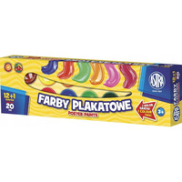 Farby plakatowe szkolne 13 kolorw 20ml zestaw 301115005 ASTRA