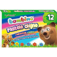 Pastele olejne Zestaw 12 kolorw Kredki BAMBINO St.Majewski