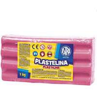 Plastelina szkolna dla dzieci 1kg rowa jasna 303111007 ASTRA