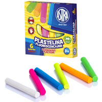 Plastelina dla dzieci fluorescencyjna 6 kolorw zestaw 83811906 ASTRA