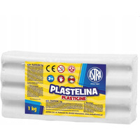 Plastelina szkolna dla dzieci 1kg biaa 303111001 ASTRA