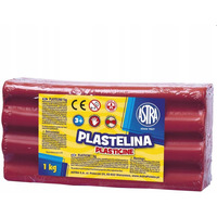 Plastelina szkolna dla dzieci 1kg rowa 303111008 ASTRA