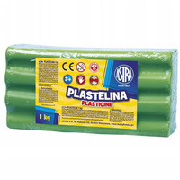Plastelina szkolna dla dzieci 1kg zielona jasna 303111016 ASTRA