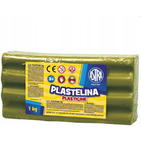 Plastelina szkolna dla dzieci 1kg oliwkowa 303111018 ASTRA