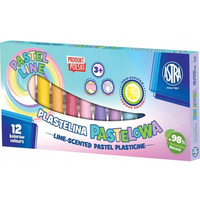 Plastelina dla dzieci zestaw 12 kolorw pastelowa zapachowa 303114001 ASTRA