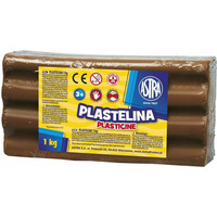 Plastelina szkolna dla dzieci 1kg brzowa 303111022 ASTRA