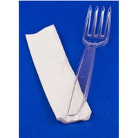 Widelec plastikowy jednorazowy przezroczysty (opakowanie 50szt)