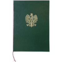 Okładka na dyplom z orłem -zielona WARTA A 339-077