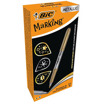 Markery BIC permanentne metaliczne kolory zoty(6szt.) + srebrny(6szt.) 950466