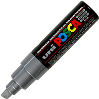 Marker z farb plakatow UNI Posca PC-8K, srebrny