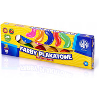 Farby plakatowe zestaw 12 kolorw 10ml szkolne 83115902 ASTRA