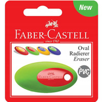 Gumka OVAL PVC-FREE mix kolorw na blistrze 182331 FABER-CASTELL