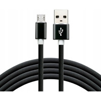 Kabel USB-A -> microUSB 1m 2, 4A silikonowy czarny EVERACTIVE (CBS-1MB)