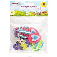 Naklejki z pianki z filcu mix jajka WIELKANOC PVE15 (12SZT.)