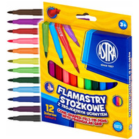 Flamastry stokowe zestaw 12 kolorw pisaki mazaki 314110003 ASTRA