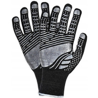 Rkawice REIS DRAGON FLOATEX BS poliestrowe powlekane pcv czarno-szare roz.7/S
