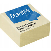 Karteczki samoprzylepne bloczek 75x75mm 400 kartek ty 400086401 BANTEX