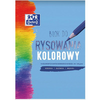 Blok rysunkowy szkolny A4 kolorowy 10 kartek 100g 400166069 OXFORD