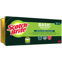 Gąbka do zmywania SCOTCH-BRITE Basic profilowany (3szt.) żółto-zielony 3M-68060502018