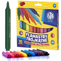 Flamastry trjktne JUMBO zestaw 10 kolorw pisaki mazaki 314114001 ASTRA