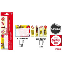 Bloczek samoprzylepny 67x89mm 25k + zakadki indeksujce 67x20mm 25k (4szt) COCA-COLA CC030 MP Poland