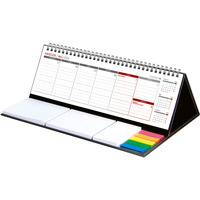 Kalendarz z notesem MAXI tygodniowy spiralowy czarny 2026 KB042B Wokół Nas