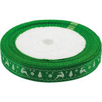 Wstka satynowa Boe Narodzenie 12mm/22m zielona WSX12-16 BREWIS