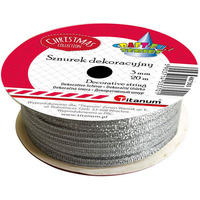 Sznurek-wstka 3mm 20m srebrny 487303 TITANUM