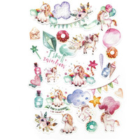 Naklejki papierowe JEDNOROŻEC (40 szt.) 254046 Galeria Papieru