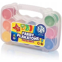 Farby plakatowe zestaw 12 kolorw 20ml + WALIZKA 301117002 ASTRA