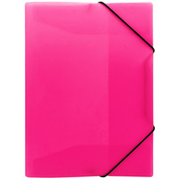 Teczka z gumk na dokumenty A4 PP neonowy rowy TG-NEON-A4-01 BIURFOL