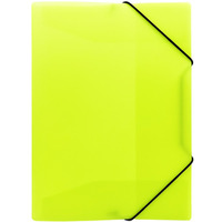 Teczka z gumką na dokumenty A4 PP neonowy żółty TG-NEON-A4-02 BIURFOL