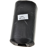 Worki na mieci 60L LDPE czarne (50szt) 17 mic