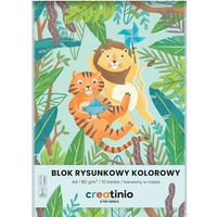 Blok rysunkowy szkolny A4 kolorowy 10 kartek 80g CREATINIO 400176665 TOP 2000