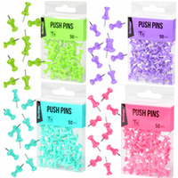 Pinezki tablicowe 10mm 50 szt. mix kolorw BERLINGO