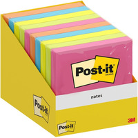 Bloczek samoprzylepny POST-IT 76x76mm mix kolorów (10x100kart.) 7100317840 3M