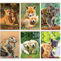 Zeszyt szkolny A5 32 kartki w kratk 70g ANIMALS 9583063 HERLITZ