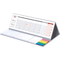 Kalendarz z notesem MAXI miesięczny szary 2026 KB062B Wokół Nas