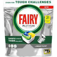 Kapsuki do zmywarki FAIRY PLATINUM ALL IN ONE LEMON (21szt)