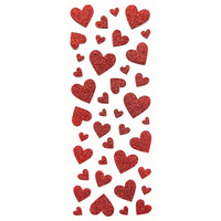 Naklejki byszczce SERDUSZKA czerwone 254055 Galeria Papieru
