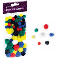 Pompony kolorowe miks 78 szt. Fandy 170-2543