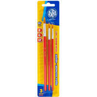 Pędzelki szkolne zestaw 3 sztuki rozmiar nr. 2, 6, 12 315023006 ASTRA